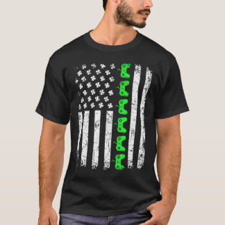 Vintage videospel Amerikaanse vlag St. Patrick's D T-shirt