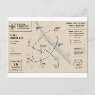 Vintage Vienna Openbaar Vervoer RTA Openbaar Arc Briefkaart