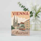 Vintage Vienna Travel Briefkaart (Staand voorkant)
