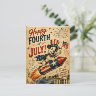 Vintage Vierde Juli ansichtkaart | Patriottische P Briefkaart