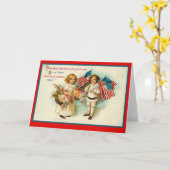 Vintage vierde van de Wenskaarten van Juli Kaart (Gele Bloem)