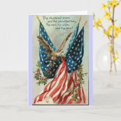 Vintage Vierde van het Wenskaart van Juli Kaart (Gele Bloem)