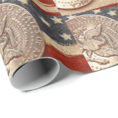 vintage vierde van juli cadeaupapier (Rol Hoek)