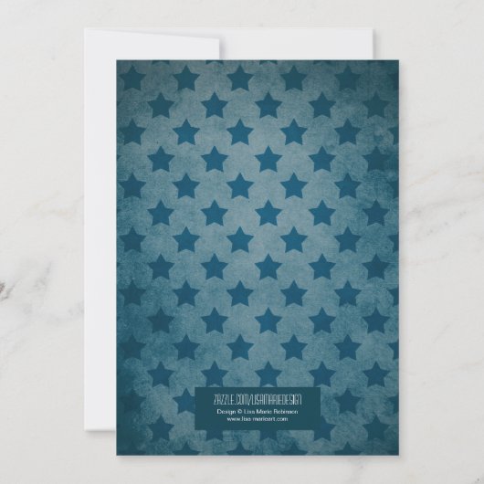 Vintage Vierde verjaardag juli Kaart (Achterkant)