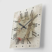 Vintage Vierkante Klok (Hoek)