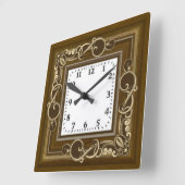 Vintage Vierkante Klok (Hoek)