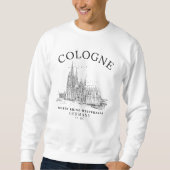Vintage View of Cologne Cathedral Germany Trui (Voorkant)