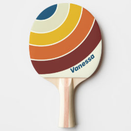 Vintage Vijf Cirkel Streep met Naam Tafeltennisbatje