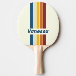 Vintage Vijf Punten Gestreept met Naam Tafeltennisbatje