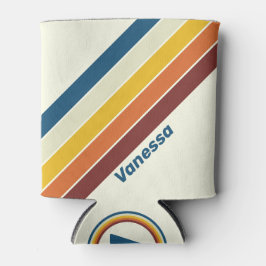 Vintage Vijf Strepen met Naam Blikjeskoeler