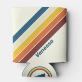 Vintage Vijf Strepen met Naam Blikjeskoeler (Achterkant)