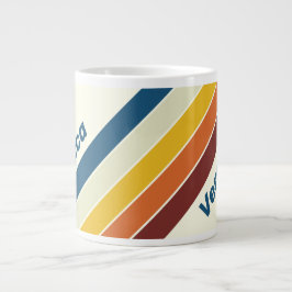Vintage Vijf Strepen met Naam Grote Koffiekop