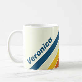 Vintage Vijf Strepen met Naam Koffiemok