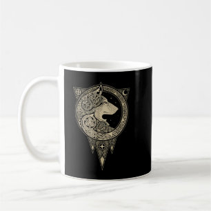 Vintage Vikingen Keltische mythologie fenrir Wolf Koffiemok
