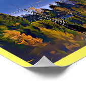 Vintage Villars Zwitserland Art poster (Hoek)