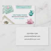 Vintage vindt Treasures Retro Visitekaartje (Voorkant / Achterkant)