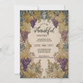 Vintage Vineyard Thanksgiving Celebration Kaart (Voorkant)