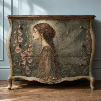 Vintage Vingerhoedskruid Bosfee Decoupage Kunst Tissuepapier