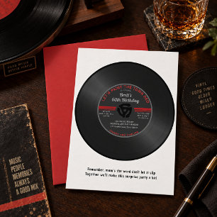 Vintage Vinyl 45 Record Verrassingsverjaardagsuitn Kaart