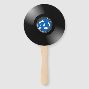 Vintage Vinyl Record Albums Design Hand Held Fan Handwaaier