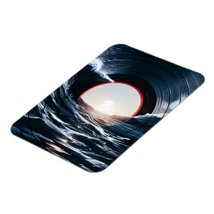 Vintage Vinyl Surf Golf Oceaan Retro Muziek Magneet