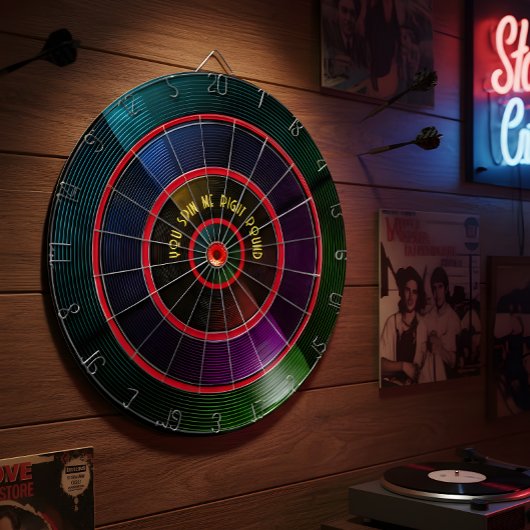 Vintage Vinylplaat - Dartbord Muziekkamer