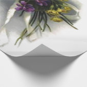 Vintage Violet Bouquet Vrijgezellenfeest Cadeaupapier (Hoek)