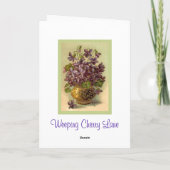 Vintage Violet Card Kaart (Achterkant)