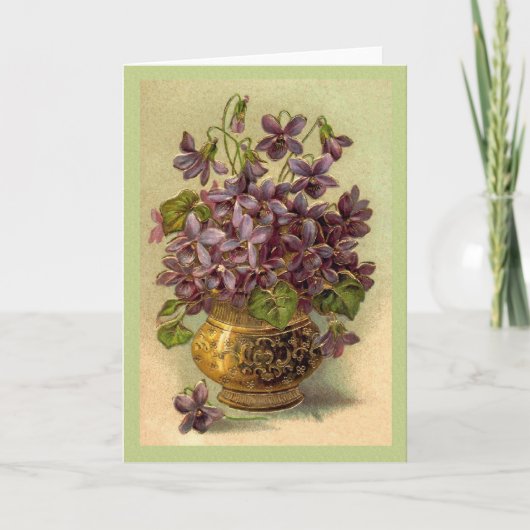Vintage Violet Card Kaart (Voorkant)