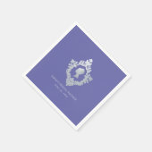 Vintage Violet Regency Dame in Crest Bruidsdouche Servet (Hoek)