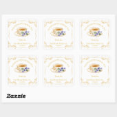 Vintage Violet Thee Vierkante Label (Vel)