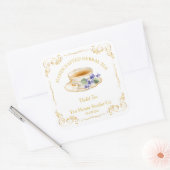 Vintage Violet Thee Vierkante Label (Envelop)
