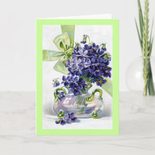 Vintage Violets Greetings Card Kaart