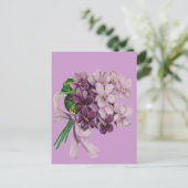 Vintage Violets Nosegay Bouquet Briefkaart (Staand voorkant)