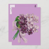 Vintage Violets Nosegay Bouquet Briefkaart (Voorkant / Achterkant)