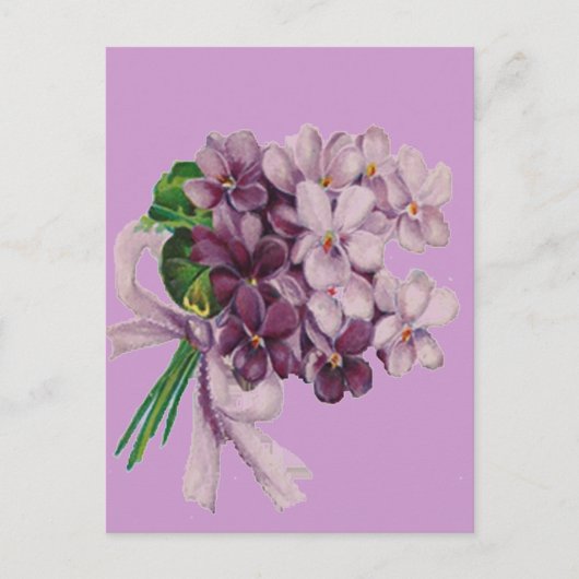 Vintage Violets Nosegay Bouquet Briefkaart (Voorkant)
