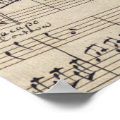 Vintage Violin en vel Music Poster (Hoek)