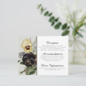 Vintage viooltjes ontvangstkaarten informatiekaartje (Staand voorkant)