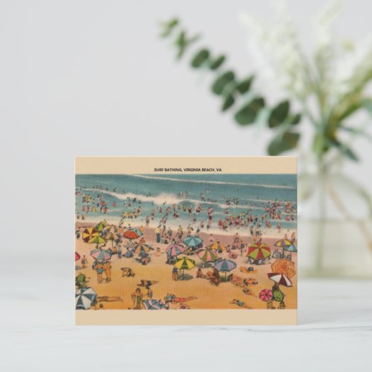 Vintage Virginia Beach Briefkaart (Staand voorkant)