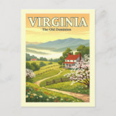 Vintage Virginia Briefkaart (Voorkant)