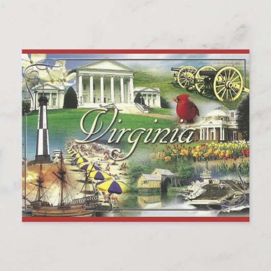 Vintage Virginia Briefkaart (Voorkant)