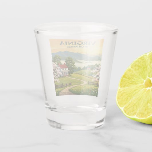 Vintage Virginia Shot Glas (Achterkant)