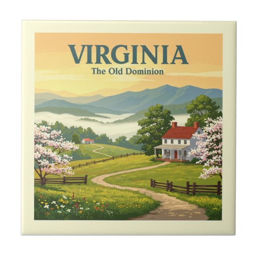 Vintage Virginia Tegeltje (Voorkant)