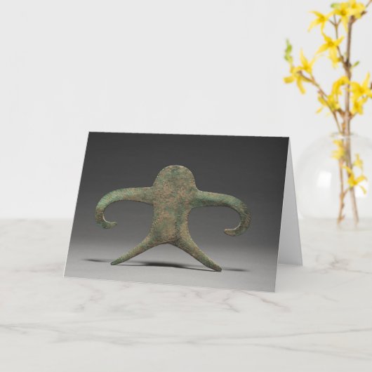 Vintage Vis Kaart – Rustieke Kunst (Gele Bloem)