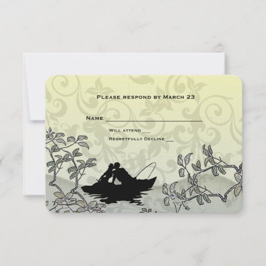 Vintage Vis Liefhebbers Boom Blauw Geel RSVP (Voorkant)