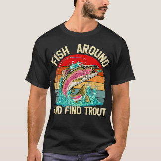 Vintage Vis Rondneuzen En Vind Forel Grappig T-shirt