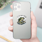 Vintage Visclub Baars Vis Retro Embleem Sticker (Telefoon)
