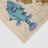 Vintage visdecoupage tissuepapier (Detail)