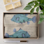Vintage visdecoupage tissuepapier (Geschenk)
