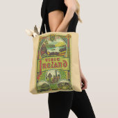 Vintage Visit Ireland Reizen Tote Bag (Dichtbij)